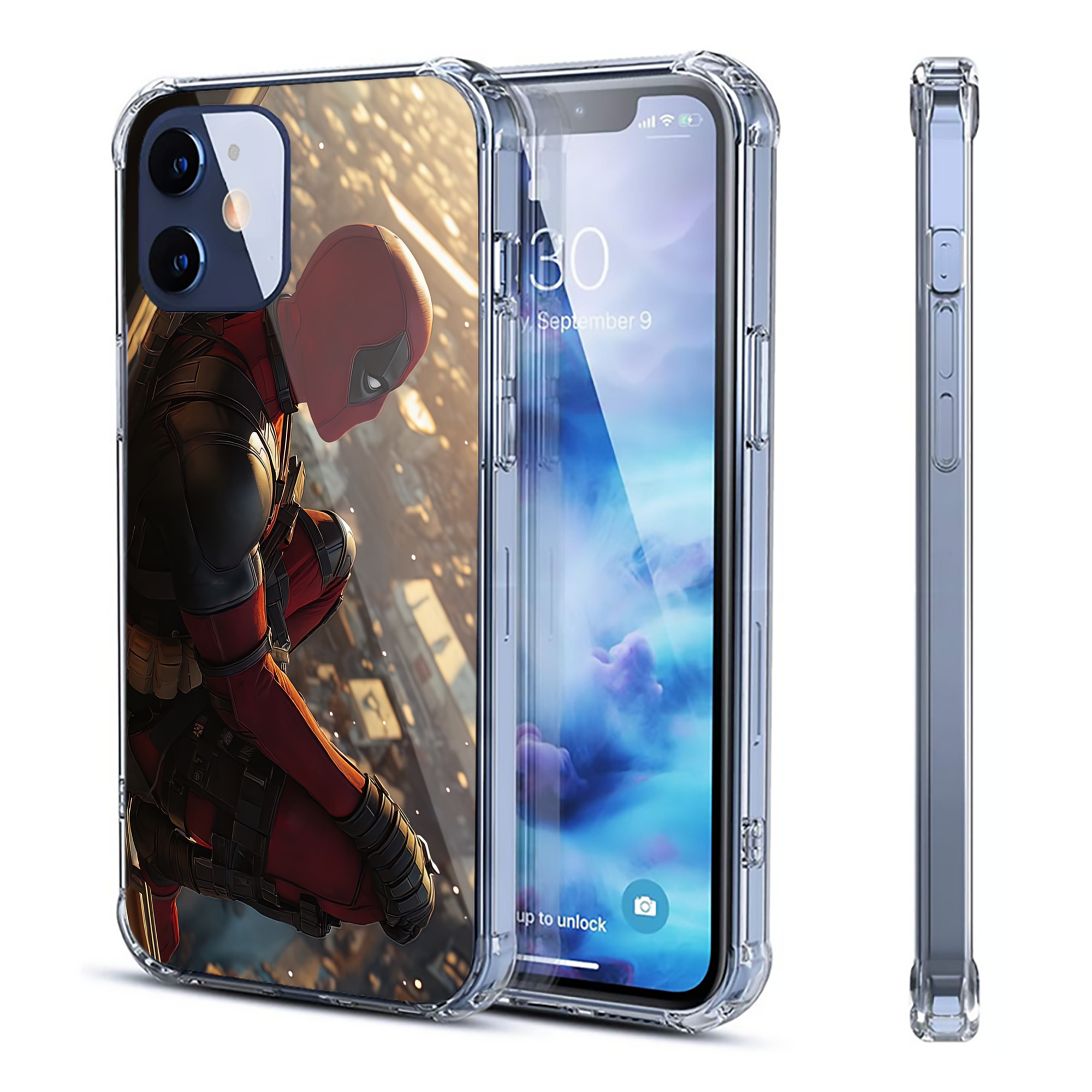 （画像用） Deadpool デッドプール 【iPhone 12シリーズ対応】透明スマホケース（クリアソフトケース）